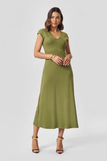 Vestido Longo Suedine