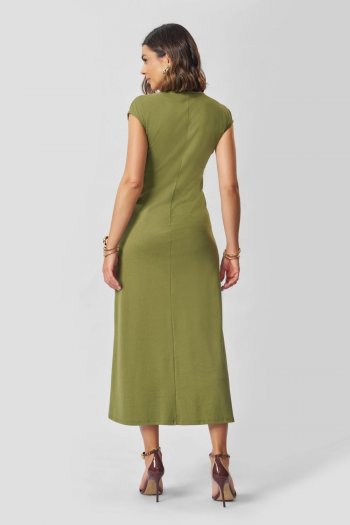 Vestido Longo Suedine